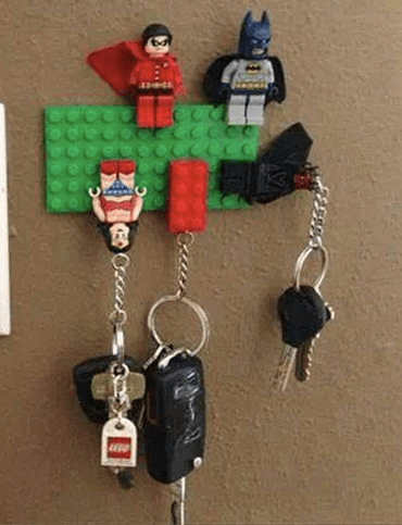 Lego als praktischer Schlüsselhalter und Aufbewahrungsort
