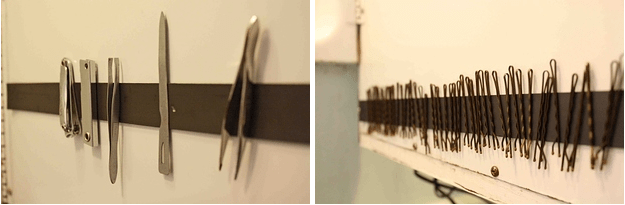 Magnetstreifen zum aufbewahren von metallischen Dingen