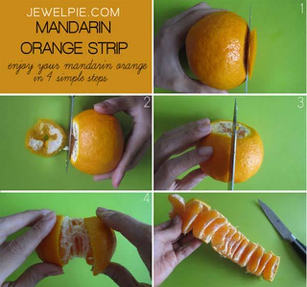mandarinen oder orangen streifen