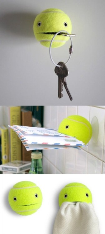 Tennisball als Aufbewahrungs- Halter
